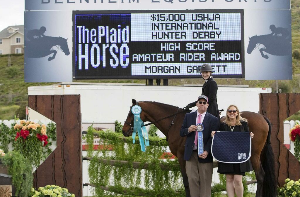 Morgan Garnett Wins The Plaid Horse High Score Amateur Award at Blenheim EquiSport Spring Classic III