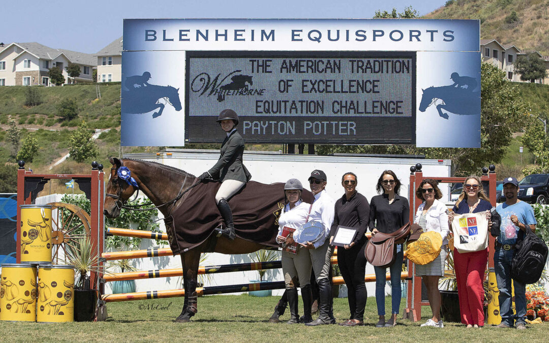 Payton Potter is Champion in The 2019 American Tradition of Excellence Equitation Challenge, presented by Whitethorne