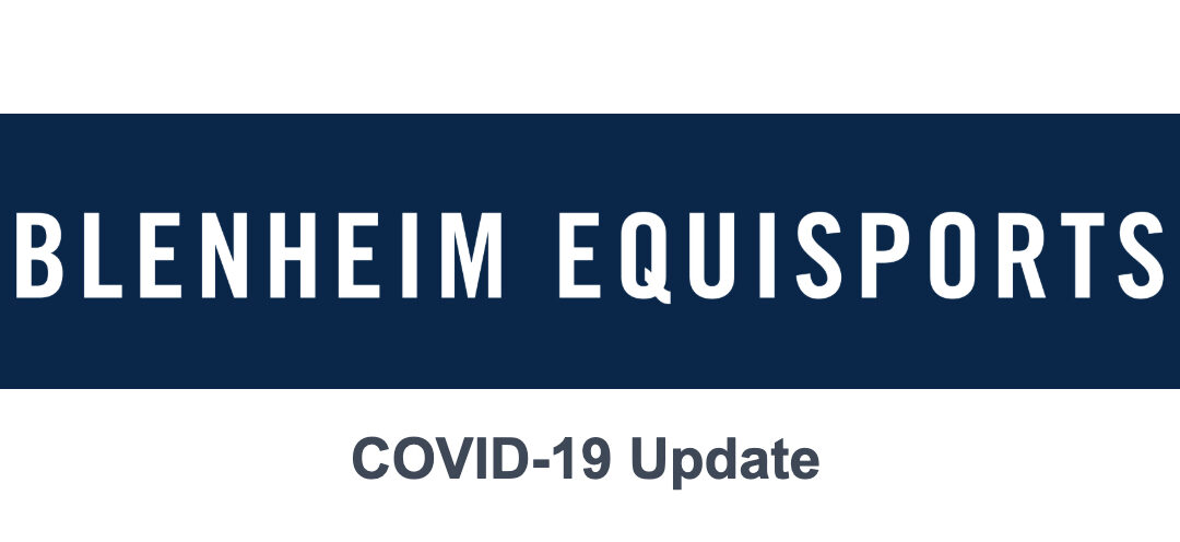 COVID-19 Update from Blenheim EquiSports