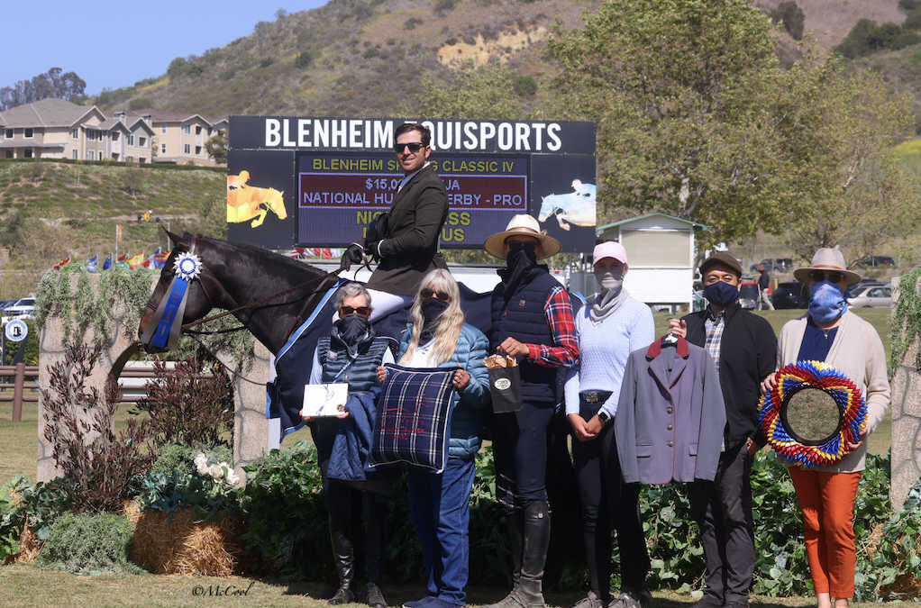 Nick Haness and Parris Cozart Collins Top Blenheim Spring Classic IV USHJA National Hunter Derbies