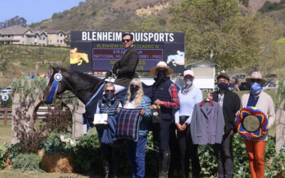 Nick Haness and Parris Cozart Collins Top Blenheim Spring Classic IV USHJA National Hunter Derbies