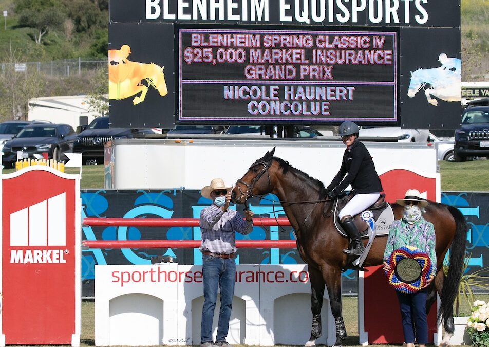 Nicole Haunert and Concolue Jump to Victory at Blenheim EquiSports Spring Classic IV