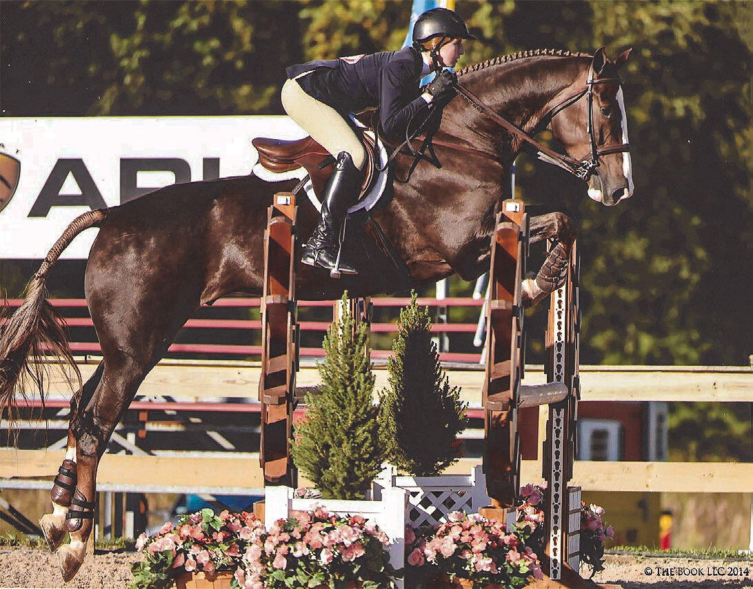 Shelby Drazan on her horses in 2014