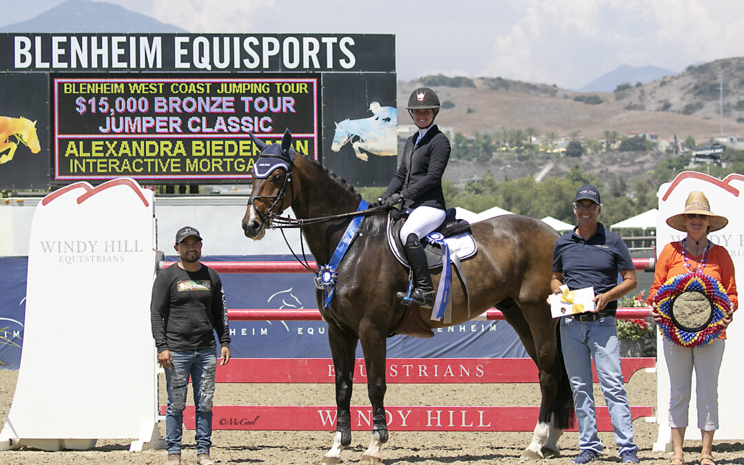 Alexandra Biederman is Best in Blenheim Bronze Tour Jumper Classic