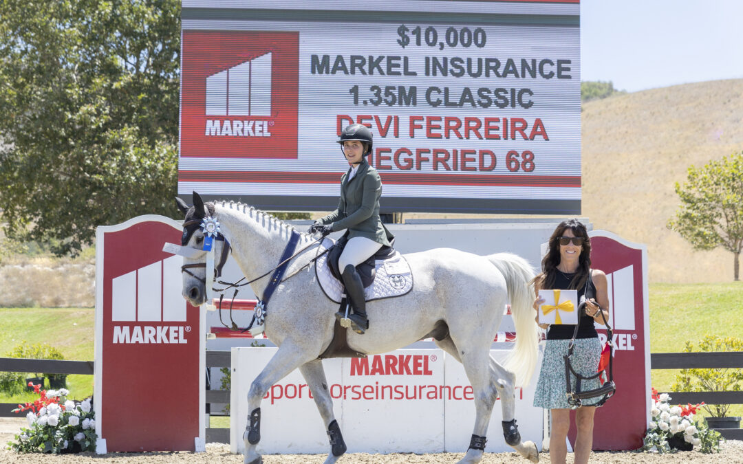 Devi Ferreira Finishes First in $10,000 Markel Insurance Open Jumper Classic at Blenheim Red, White & Blue Classic