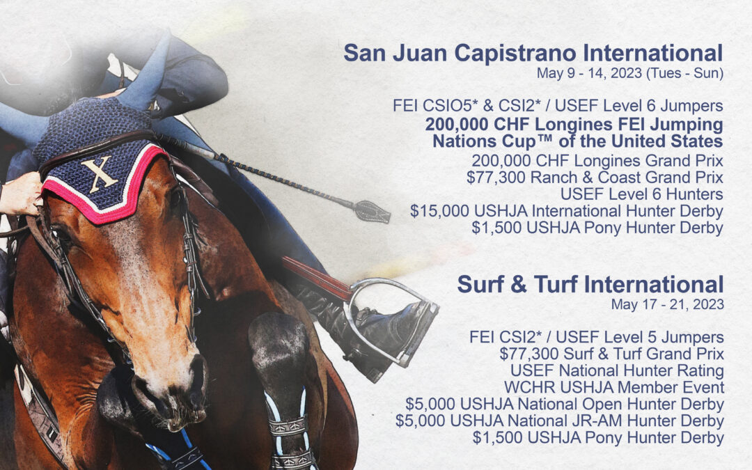 Prize List Now Available for San Juan Capistrano International and Surf & Turf International