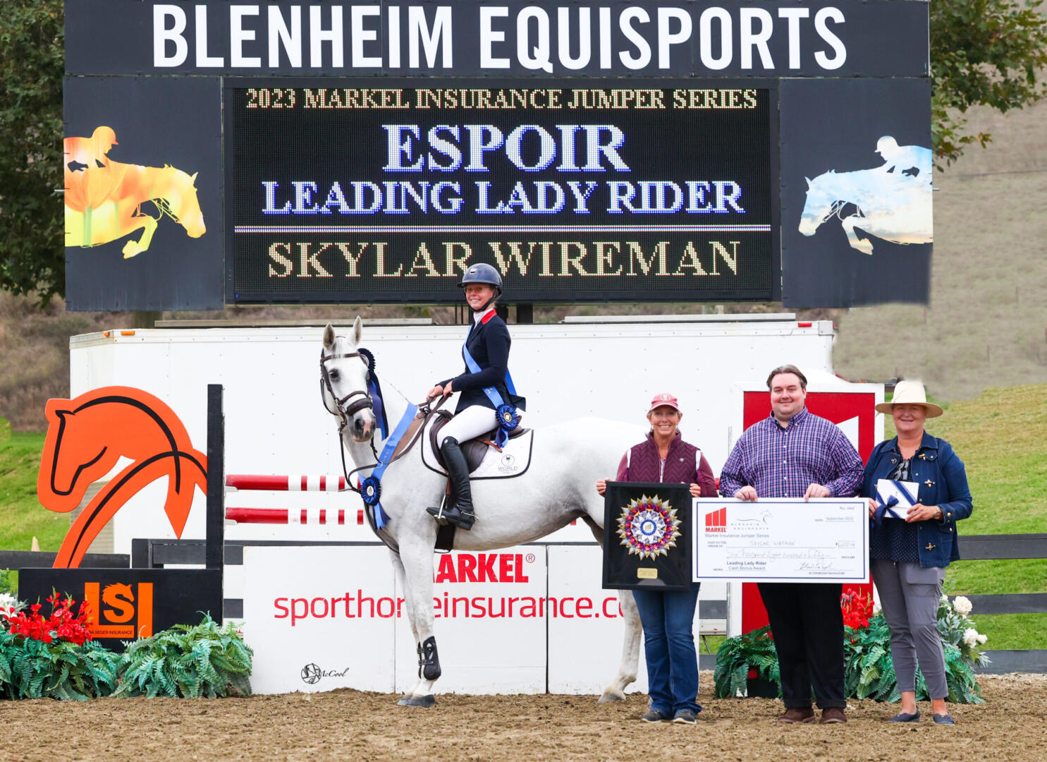 Shelby Drazan on her horses in 2014