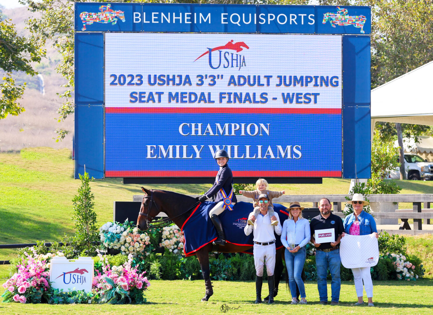 Shelby Drazan on her horses in 2014