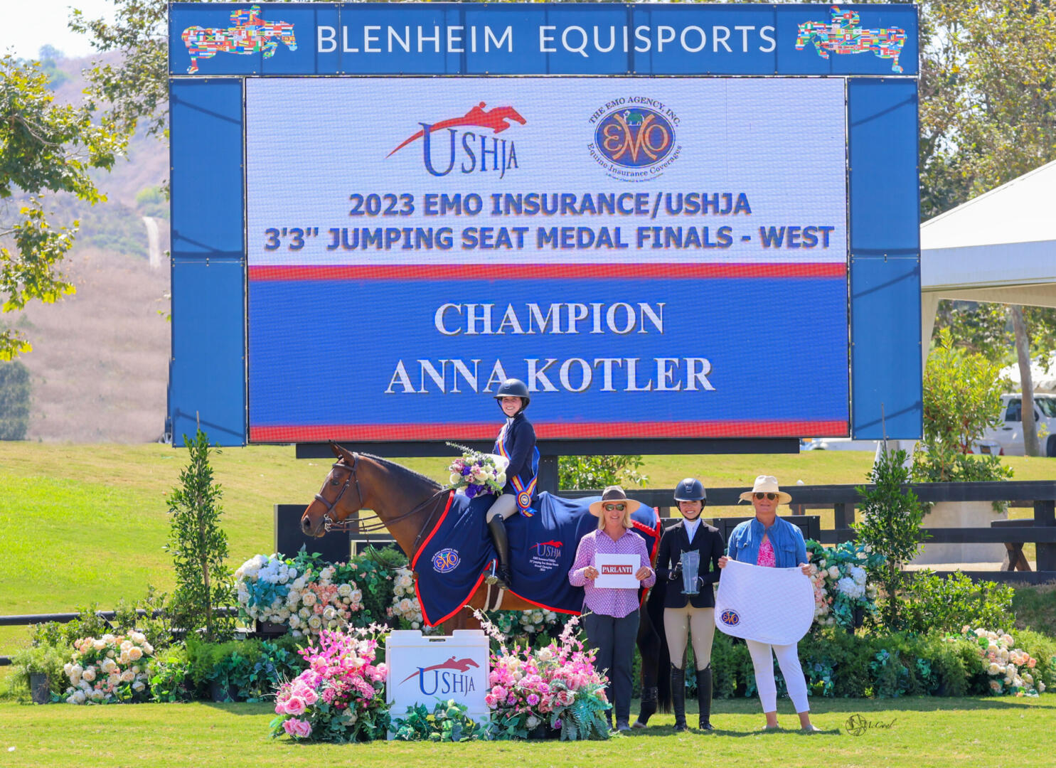 Shelby Drazan on her horses in 2014