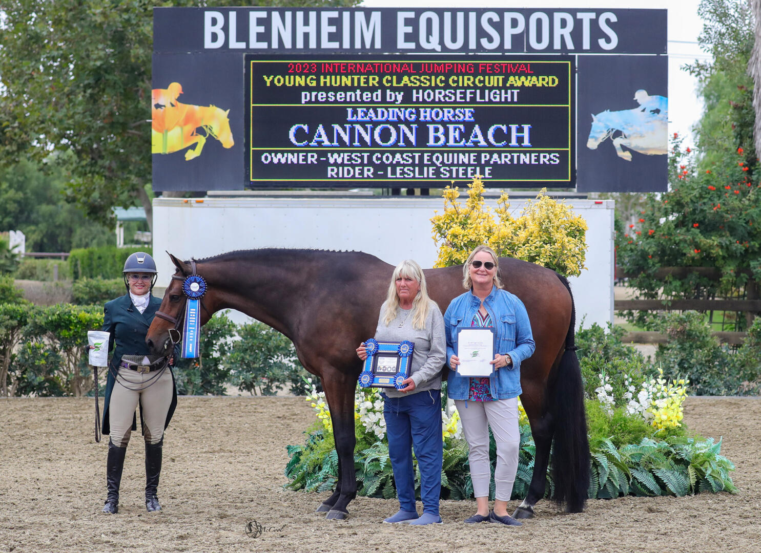 Shelby Drazan on her horses in 2014