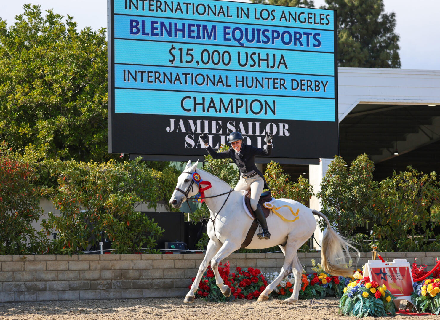 Shelby Drazan on her horses in 2014