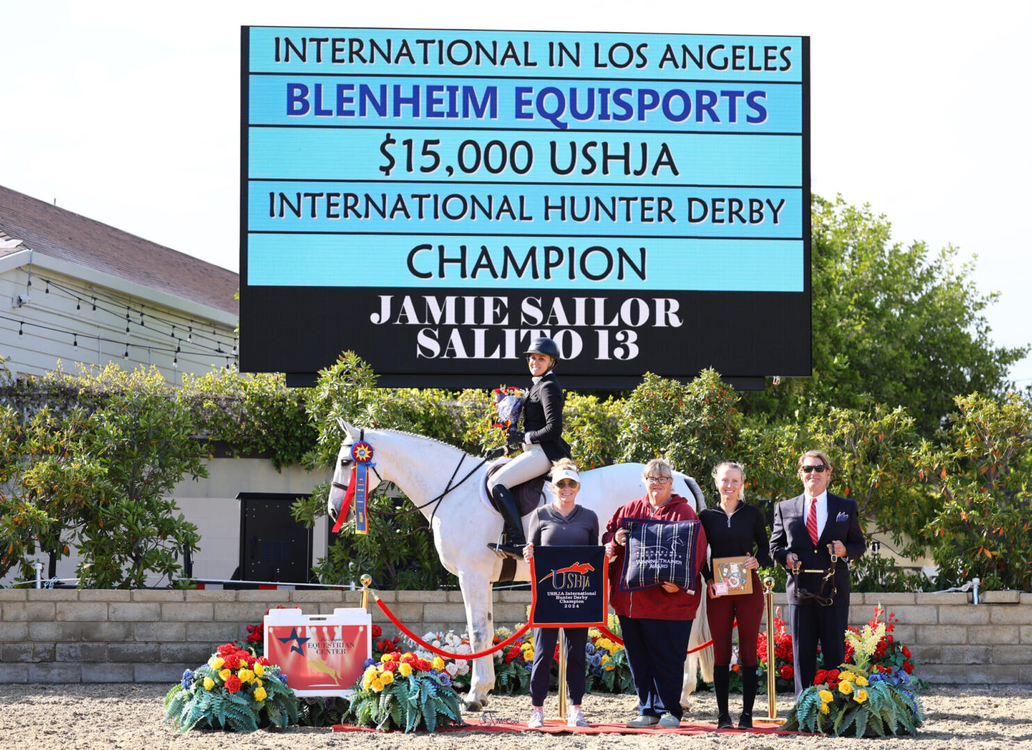 Shelby Drazan on her horses in 2014