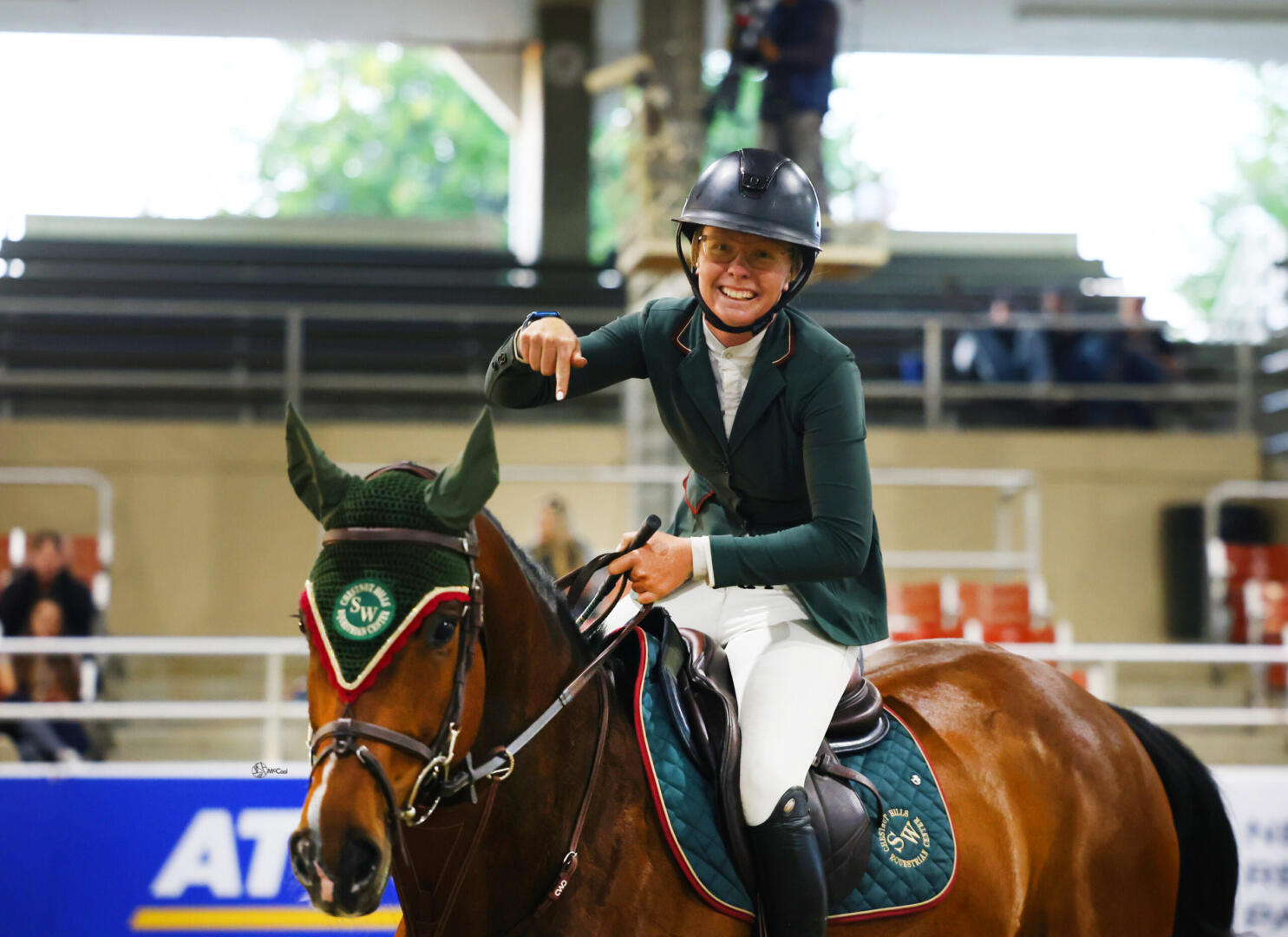 Shelby Drazan on her horses in 2014