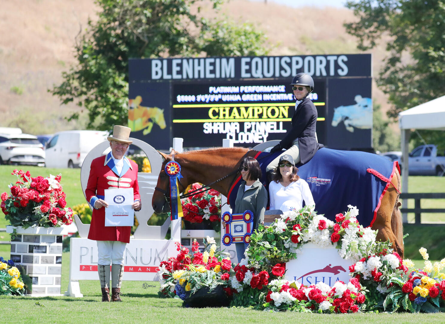 Shelby Drazan on her horses in 2014