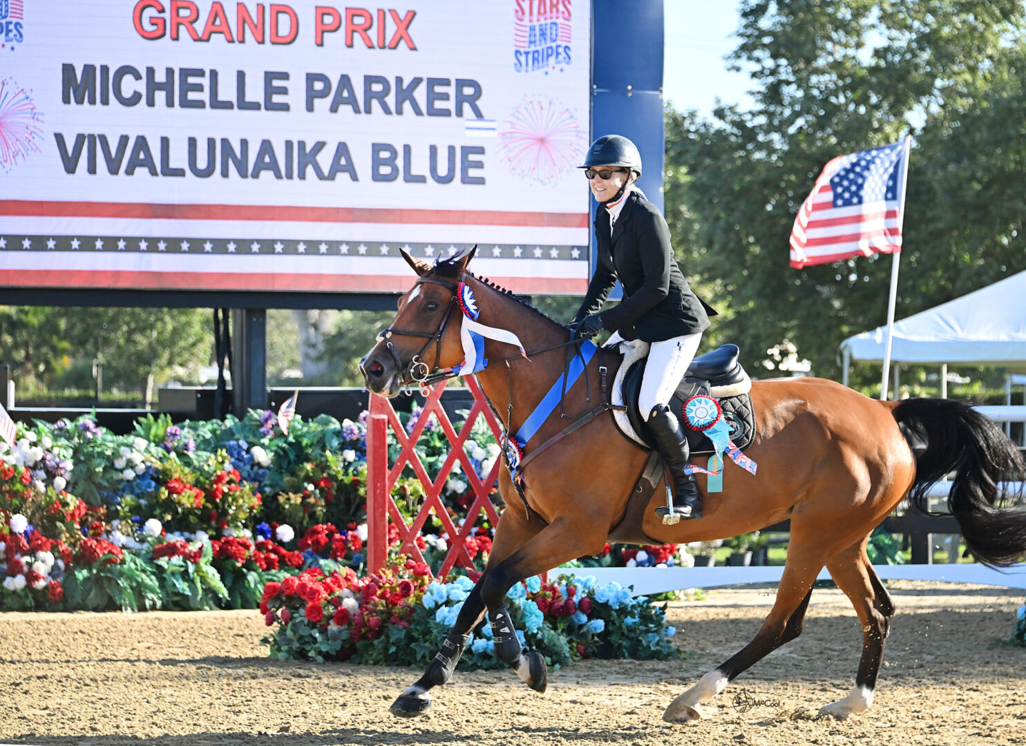 Shelby Drazan on her horses in 2014