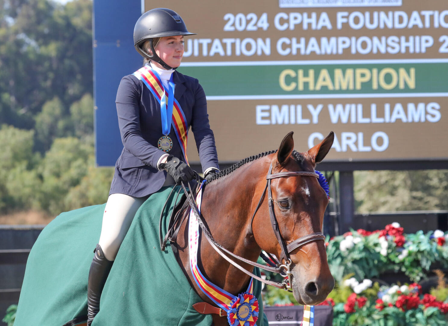 Shelby Drazan on her horses in 2014