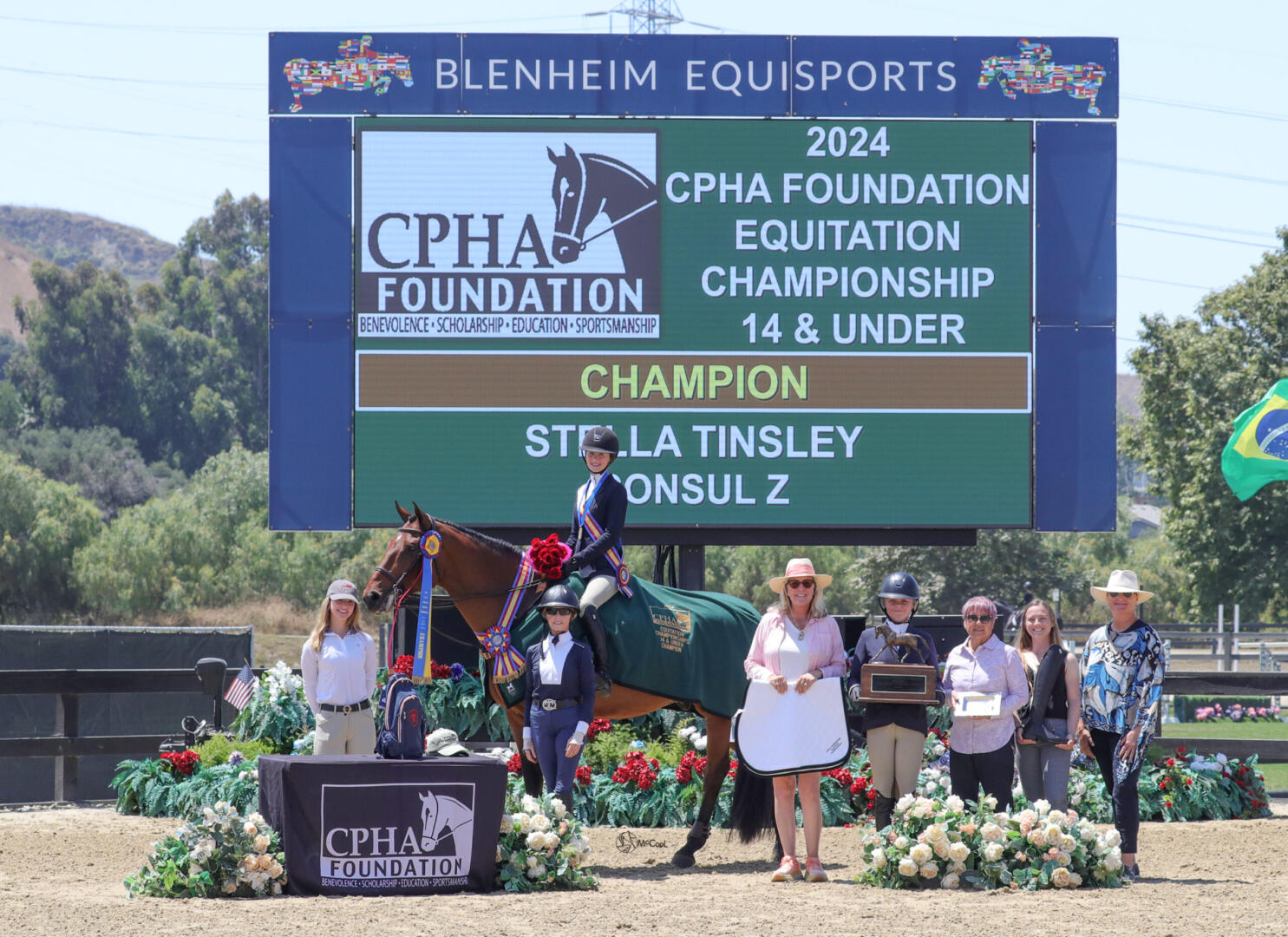 Shelby Drazan on her horses in 2014