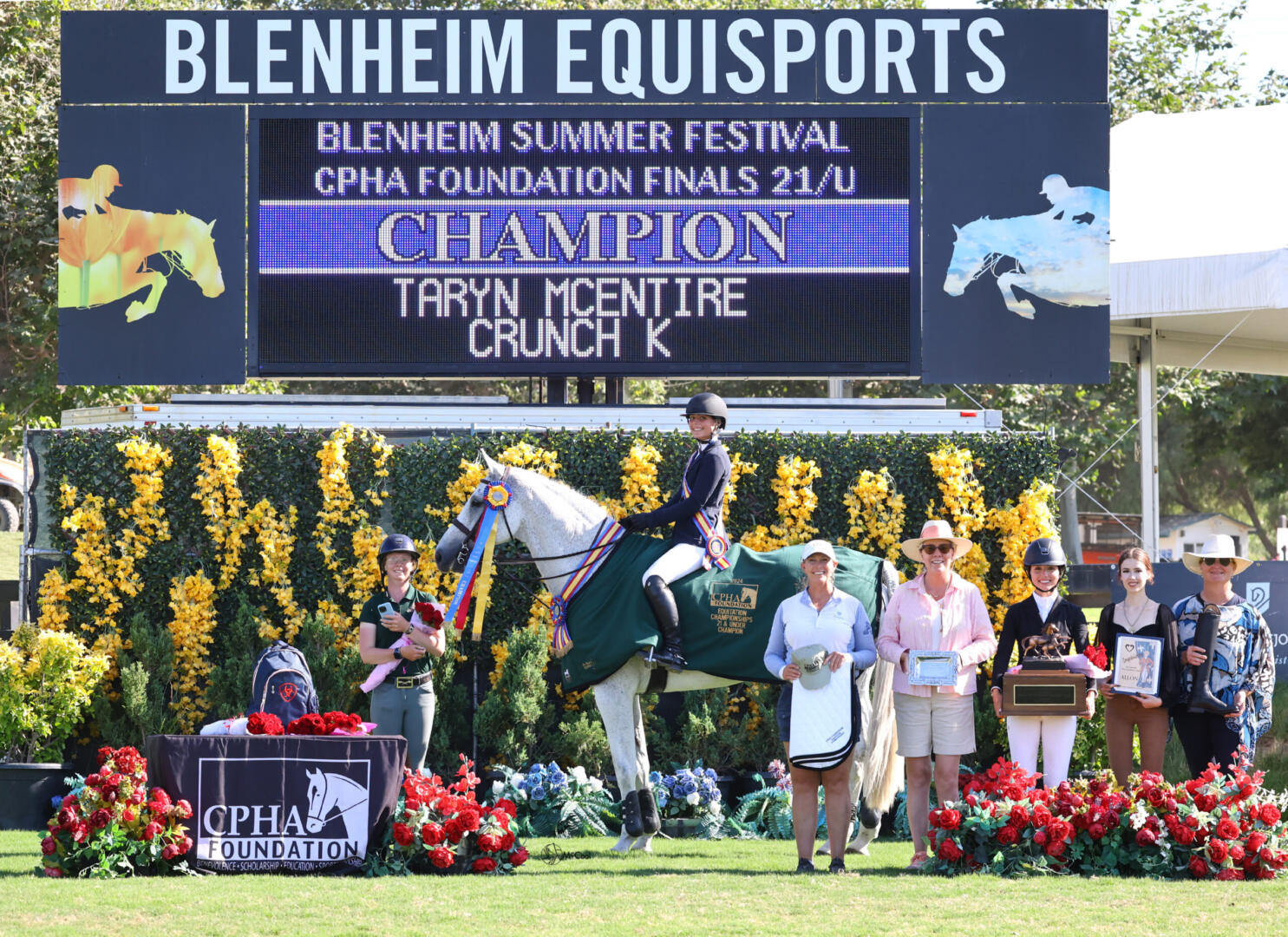 Shelby Drazan on her horses in 2014