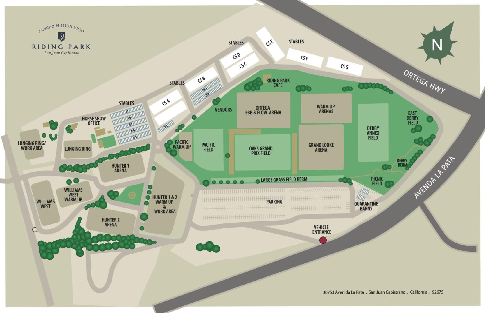 Riding Park Map