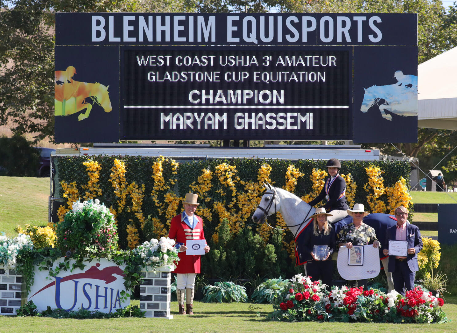 Shelby Drazan on her horses in 2014