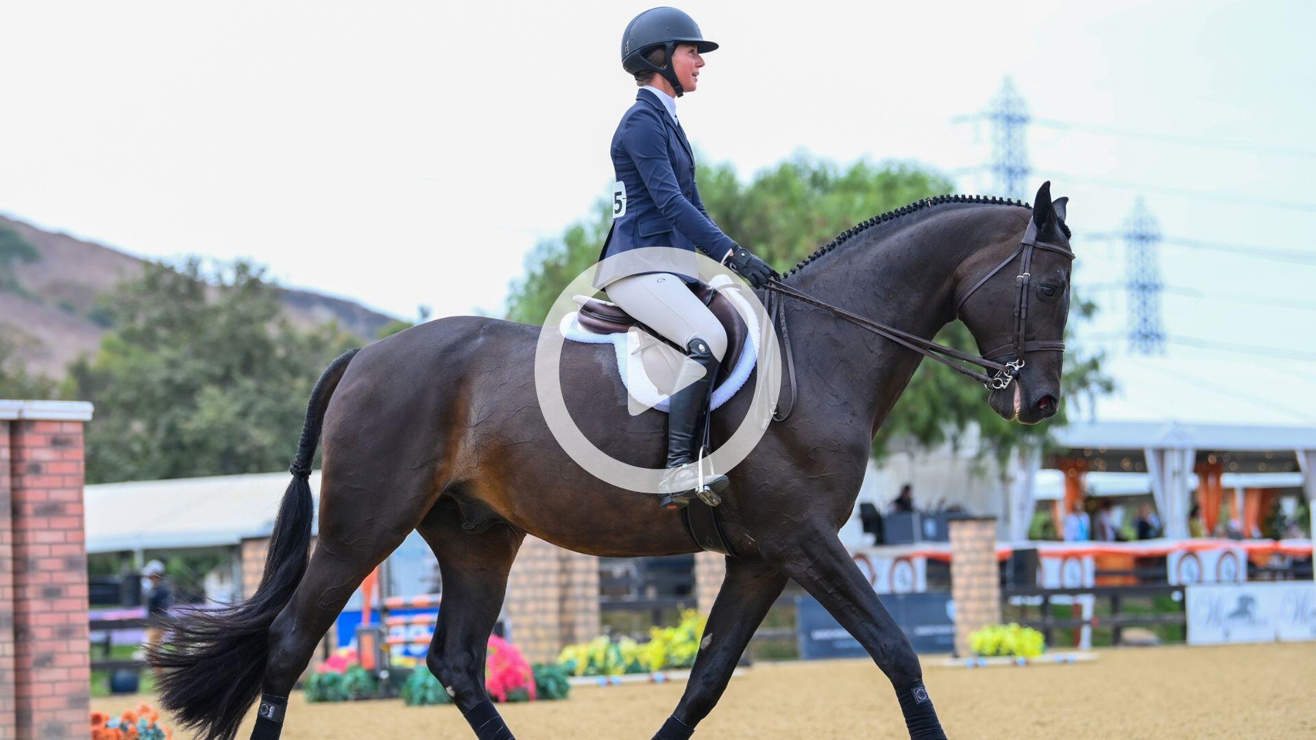 Shelby Drazan on her horses in 2014